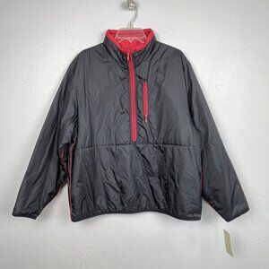 NWT Women's Lord & Taylor Black 3/4 Zip Pullover Windbreaker Jacket Size XL